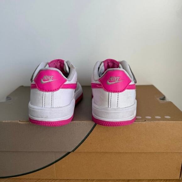 Nike Air Force 1 Low Easyon Pink/White Kids Sneakers - SZ 12.5 C - Picture 8 of 12